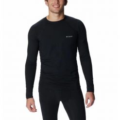 Koszulka Termiczna Męska Columbia Midweight Stretch Long Sleeve Top. Czarne bielizna termoaktywna męska Columbia, l, bez wzorów, bez ramiączek. Za 182.99 zł.