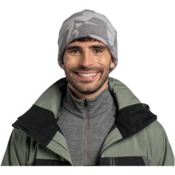 Czapka BUFF POLAR PRINTS BEANIE BONDU. Szare czapki męskie Buff, bez wzorów, z polaru, sportowe. W wyprzedaży za 112.43 zł.