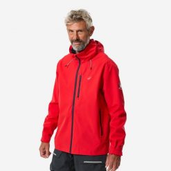 Kurtka żeglarska męska Decathlon Sailing 500. Czerwone kurtki męskie Decathlon, m, bez wzorów, z materiału, sportowe, bez ramiączek, bez kaptura. Za 199.96 zł.
