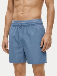 Calvin Klein Swimwear Szorty kąpielowe LV00N61023 Niebieski Regular Fit. Niebieskie kąpielówki męskie Calvin Klein Swimwear, m, bez wzorów, z syntetyku. Za 289.99 zł.