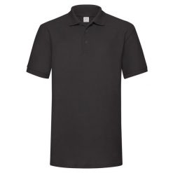 Męska Koszulka Polo O Gramaturze 65/35. Czarne koszulki polo męskie Fruit of the Loom, l, bez wzorów, bez kołnierzyka, bez ramiączek. Za 63.99 zł.