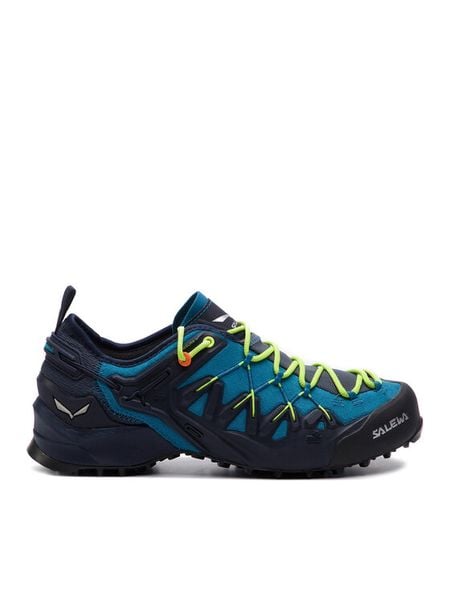 Salewa Trekkingi Wildfire Edge 61346-3988 Niebieski. Niebieskie buty trekkingowe męskie Salewa, bez wzorów, z materiału, sportowe, bez obcasa, bez zapięcia. Za 749.99 zł.