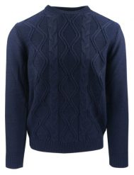 Sweter dla Mężczyzny - Lasota - Okrągły Dekolt, Granat. Niebieskie kardigany męskie Lasota, l, bez wzorów, z tkaniny, bez ramiączek. Za 299.00 zł.