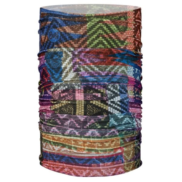 Chusta do biegania unisex Buff Orginal Ecostretch Johari Multi ochrona UPF 50. Brązowe szaliki męskie Buff, bez wzorów, sportowe. Za 89.99 zł.