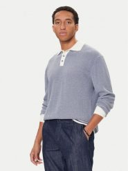 United Colors Of Benetton Polo 10C1K301N Granatowy Regular Fit. Niebieskie koszulki polo męskie United Colors Of Benetton, l, bez wzorów, z bawełny, bez kołnierzyka, bez ramiączek. Za 319.99 zł.
