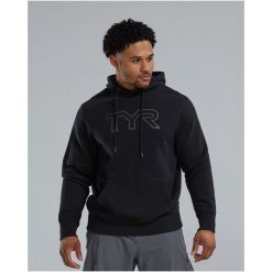 Bluza TYR UNISEX HOODIE. Czarne bluzy nierozpinane męskie TYR, m, bez wzorów, bez ramiączek, bez kaptura. Za 349.98 zł.