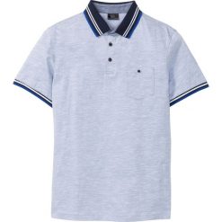 Shirt polo z kieszonką na wys. piersi bonprix jasnoniebieski melanż. Koszulki polo męskie marki bonprix. Za 44.99 zł.