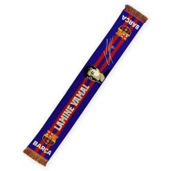 FC Barcelona 25-26, oficjalny szalik - podpisany, Lamine Yamal. Czerwone szaliki męskie FC Barcelona, bez wzorów, sportowe. W wyprzedaży za 105.56 zł.