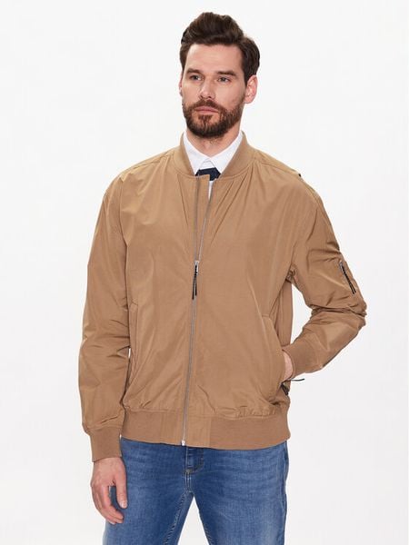 Lindbergh Kurtka bomber 30-321000 Brązowy Regular Fit. Brązowe kurtki męskie Lindbergh, m, bez wzorów, z bawełny, bez ramiączek, bez kaptura. Za 399.99 zł.
