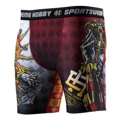 Spodenki Vale Tudo do MMA męskie EXTREME HOBBY KILLER CARDS 2. Czerwone szorty sportowe męskie EXTREME HOBBY, bez wzorów, z elastanu, sportowe. Za 179.00 zł.
