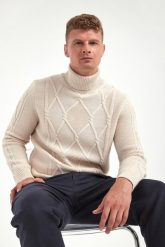 Golf męski z wełną Liono JOOP!. Swetry męskie JOOP!, bez wzorów, z wełny, bez kołnierzyka, bez ramiączek. Za 1,049.00 zł.