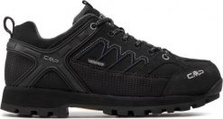 Buty trekkingowe męskie CMP Moon Low czarne r. 45. Czarne buty trekkingowe męskie CMP, bez wzorów, bez zapięcia. Za 450.00 zł.