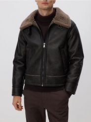 Kurtka z kołnierzem - brązowy. Brązowe kurtki męskie Reserved, l, bez wzorów, z tkaniny, bez ramiączek, bez kaptura. Za 359.99 zł.