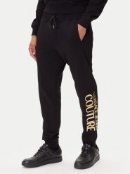 Versace Jeans Couture Spodnie dresowe 79GAAT05 Czarny Regular Fit. Czarne spodnie dresowe męskie Versace Jeans Couture, bez wzorów, z bawełny. Za 1,039.00 zł.