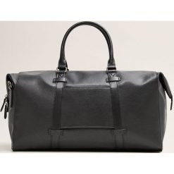 Mango Man - Torba Nero. Czarne torby męskie na ramię marki Mango Man, w paski, z materiału, casualowe. Za 269.90 zł.
