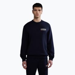 Bluza męska Napapijri B-Kasba C. Niebieskie bluzy nierozpinane męskie Napapijri, m, bez wzorów, sportowe, bez ramiączek, bez kaptura. Za 340.45 zł.