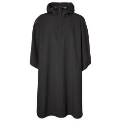 Rowerowe poncho przeciwdeszczowe Hoga, czarne. Czarne kurtki treningowe męskie BASIL, m, bez wzorów, bez kaptura, rowerowe. Za 329.90 zł.