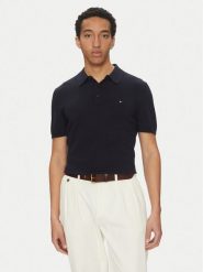 Tommy Hilfiger Polo Essential MW0MW37396 Granatowy Regular Fit. Niebieskie koszulki polo męskie Tommy Hilfiger, m, bez wzorów, z bawełny, bez kołnierzyka, bez ramiączek. Za 239.99 zł.