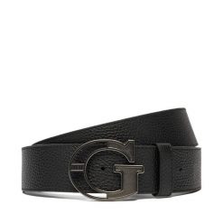 Pasek Męski Guess. Czarne paski męskie Guess, z aplikacjami. Za 279.99 zł.