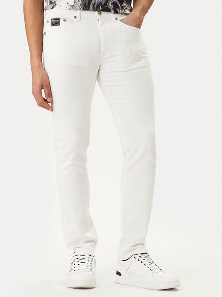 Versace Jeans Couture Jeansy 80GAB5S0 CEWCA Biały Slim Fit. Białe jeansy męskie Versace Jeans Couture, bez wzorów, z bawełny. Za 879.99 zł.