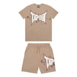 Zestaw koszulka i spodenki Tapout Dunlab. Białe buty treningowe męskie TAPOUT, bez wzorów, z dresówki, bez zapięcia, na fitness i siłownię. Za 239.50 zł.