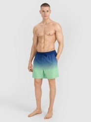 4F Spodenki plażowe męskie - zielone L. Zielone szorty męskie 4f, bez wzorów, z syntetyku, wakacyjne. W wyprzedaży za 59.99 zł.