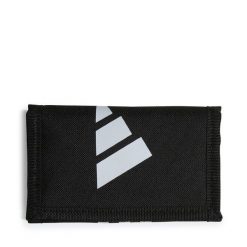 Portfel adidas. Czarne portfele męskie ADIDAS, bez wzorów. Za 49.99 zł.