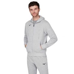 Bluza z kapturem Mizuno FZ. Szare bluzy z kapturem męskie Mizuno, l, bez wzorów, z kapturem. Za 234.50 zł.