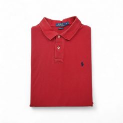 Second life - Krótki rękaw męskie polo - Stan bardzo dobry. Czerwone koszulki polo męskie Ralph Lauren, m, bez wzorów, sportowe, bez kołnierzyka, bez ramiączek. Za 76.10 zł.