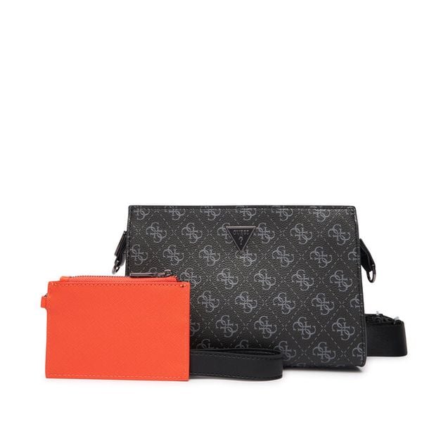 Saszetka Guess. Czarne saszetki męskie Guess, z aplikacjami, małe. Za 369.99 zł.