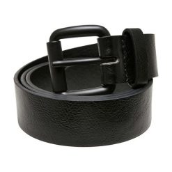 Męski Pas Biodrowy Ze Skóry Syntetycznej Z Klamrą Cierniową. Czarne paski męskie Urban Classics, bez wzorów, ze skóry. Za 57.99 zł.