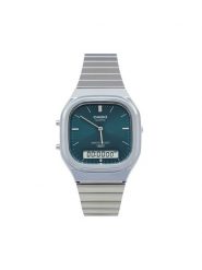 Casio Zegarek AQ-240E-3AEF Srebrny. Szare, analogowe zegarki męskie Casio, srebrne. Za 299.99 zł.