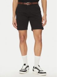Jack & Jones Szorty materiałowe Marco 12269368 Czarny Regular Fit. Czarne szorty męskie Jack & Jones, bez wzorów, z bawełny. Za 109.99 zł.
