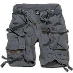 Szorty bushcraft męskie Brandit M65 Savage z Paskiem Vintage Grafitowe. Szare szorty sportowe męskie Brandit, bez wzorów, vintage. Za 275.50 zł.