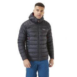 Kurtka puchowa męska Rab Electron Pro Down Jacket z kapturem. Brązowe kurtki męskie RAB, na zimę, m, bez wzorów, z puchu, z kapturem, snowboardowy. Za 1,449.99 zł.