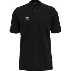 Polo Hummel Move Grid. Czarne koszulki polo męskie HUMMEL, m, bez wzorów, sportowe, bez kołnierzyka, bez ramiączek. Za 177.50 zł.