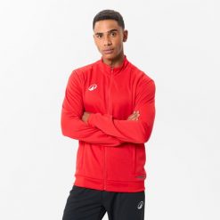 Bluza piłkarska Kipsta Essential Club. Czerwone bluzy nierozpinane męskie KIPSTA, xl, bez wzorów, z elastanu, sportowe, bez ramiączek, bez kaptura. Za 79.99 zł.