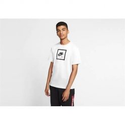 Koszulka sportowa męska Nike BV7639100. Białe t-shirty sportowe męskie Nike, m, bez wzorów, z bawełny, sportowe, bez ramiączek. Za 202.00 zł.