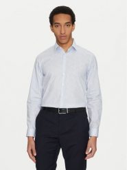 Calvin Klein Koszula K10K114314 Błękitny Slim Fit. Niebieskie koszule męskie Calvin Klein, m, bez wzorów, z bawełny, bez kołnierzyka, bez ramiączek. Za 229.99 zł.