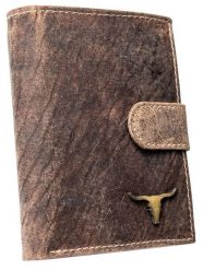 Portfel skórzany Buffalo Wild RM-06L-BAW brązowy. Brązowe portfele męskie BUFFALO WILD, bez wzorów. Za 59.99 zł.