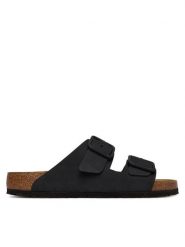 Birkenstock Klapki Arizona Wire Buckle 1031697 Czarny. Czarne klapki i japonki męskie Birkenstock, bez wzorów, z nubiku. Za 599.99 zł.