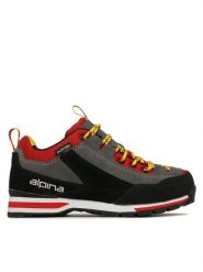 Alpina Trekkingi Royal 627M-1 Czarny. Czarne buty trekkingowe męskie Alpina, bez wzorów, ze skóry, sportowe, bez obcasa, bez zapięcia. Za 319.99 zł.