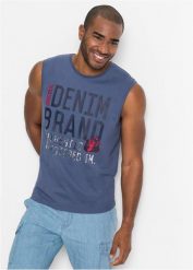 Bawełniana koszulka bez rękawów (2 szt.). Niebieskie t-shirty sportowe męskie bonprix, m, bez wzorów, z bawełny, sportowe, bez ramiączek. Za 92.99 zł.