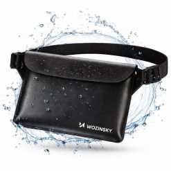 Wodoodporna Saszetka Na Telefon Nerka Etui Pas Biodrowy Czarna. Czarne saszetki męskie Wozinsky, bez wzorów. Za 24.99 zł.