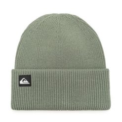 Czapka Quiksilver. Zielone czapki męskie Quiksilver, na zimę, bez wzorów. Za 59.99 zł.