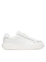 Calvin Klein Sneakersy Chunky Cupsole Lace Up Lth Pinch YM0YM01454 Biały. Białe buty sportowe na co dzień męskie Calvin Klein, m, bez wzorów, ze skóry, bez ramiączek, bez kaptura. Za 569.99 zł.