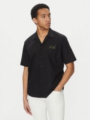 KARL LAGERFELD Koszula 605443 552600 Czarny Relaxed Fit. Czarne koszule męskie KARL LAGERFELD, l, bez wzorów, z bawełny, bez kołnierzyka, bez ramiączek. Za 369.99 zł.