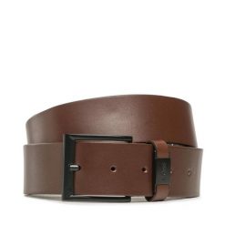 Pasek Męski BOSS. Brązowe paski męskie Boss, bez wzorów. Za 199.99 zł.