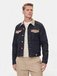 Guess Kurtka przejściowa 177333 Niebieski Classic Fit. Niebieskie kurtki męskie Guess, m, z aplikacjami, z bawełny, bez ramiączek, bez kaptura. Za 379.99 zł.