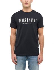 Męski T-Shirt Mustang Style Austin Jet Black 1016480 4188. Czarne t-shirty męskie Mustang, m, bez wzorów, bez kołnierzyka, bez ramiączek. Za 69.99 zł.